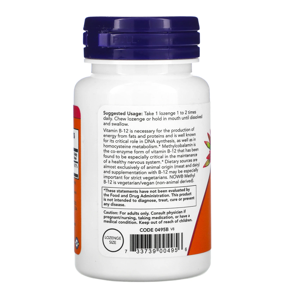 Vitamin B-12 1mg with methodlcobalamin now 100tablets