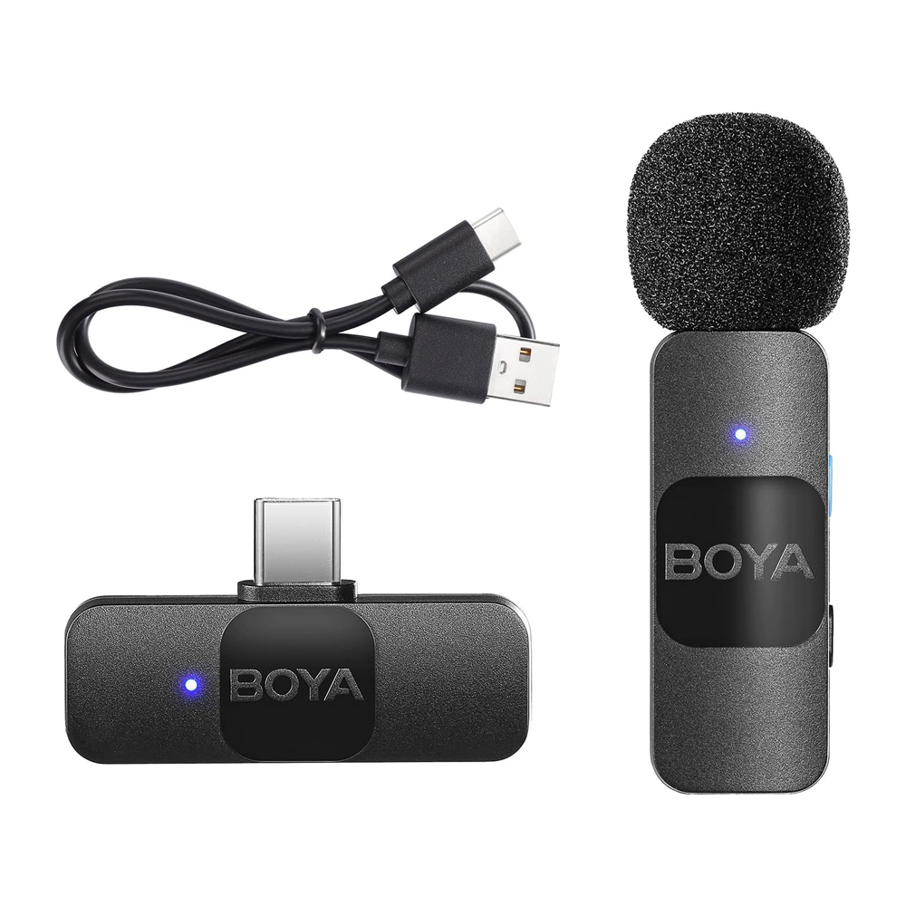 BOYA BY-V10 wireless microphone system USB C 2.4GHZ