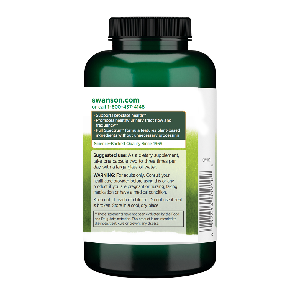 Saw Palmetto 540mg 250 capsules Swanson
