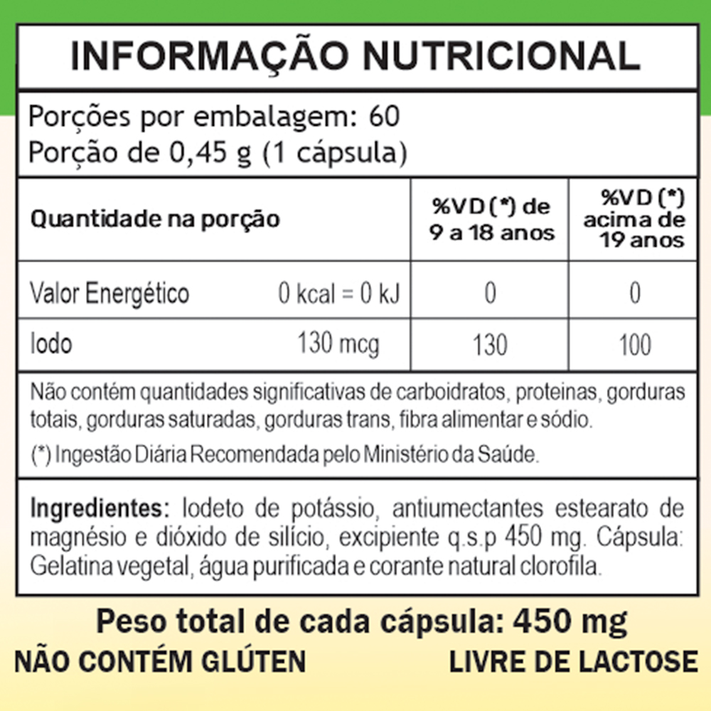 Potassium iodide 130mcg unilife iodine 60 capsules