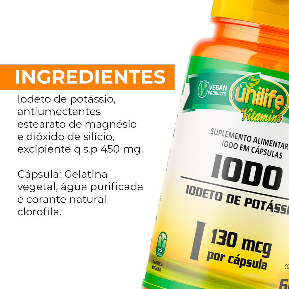 Potassium iodide 130mcg unilife iodine 60 capsules