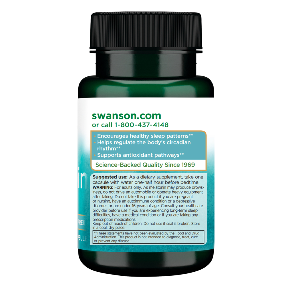 Melatonin 1mg Swanson 120 Imported Capsules