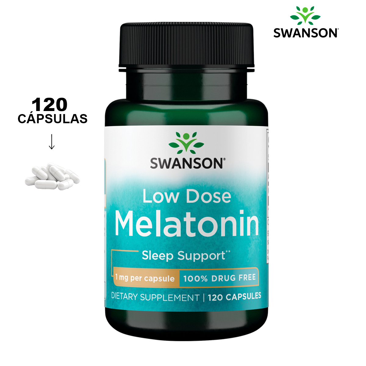 Melatonin 1mg Swanson 120 Imported Capsules