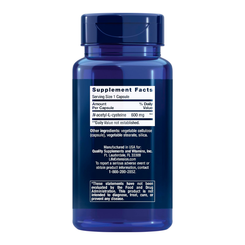 N-acetyl-l-cysteine nac life extension 60caps imported