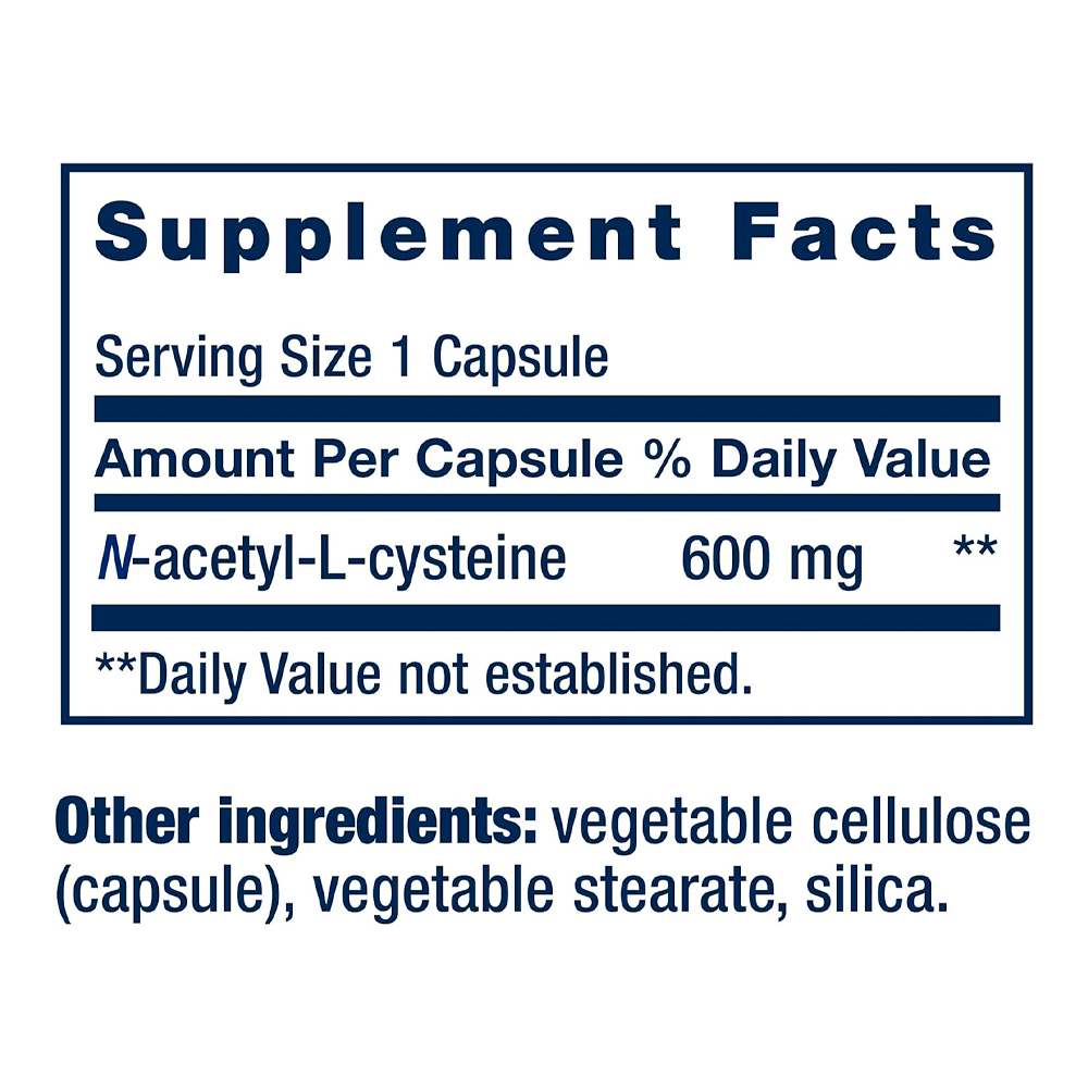N-acetyl-l-cysteine nac life extension 60caps imported