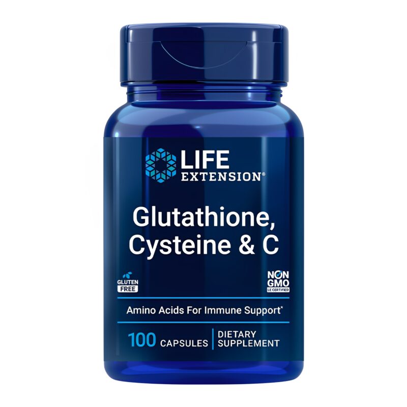 Glutathione cysteine and c life extension 100caps imported