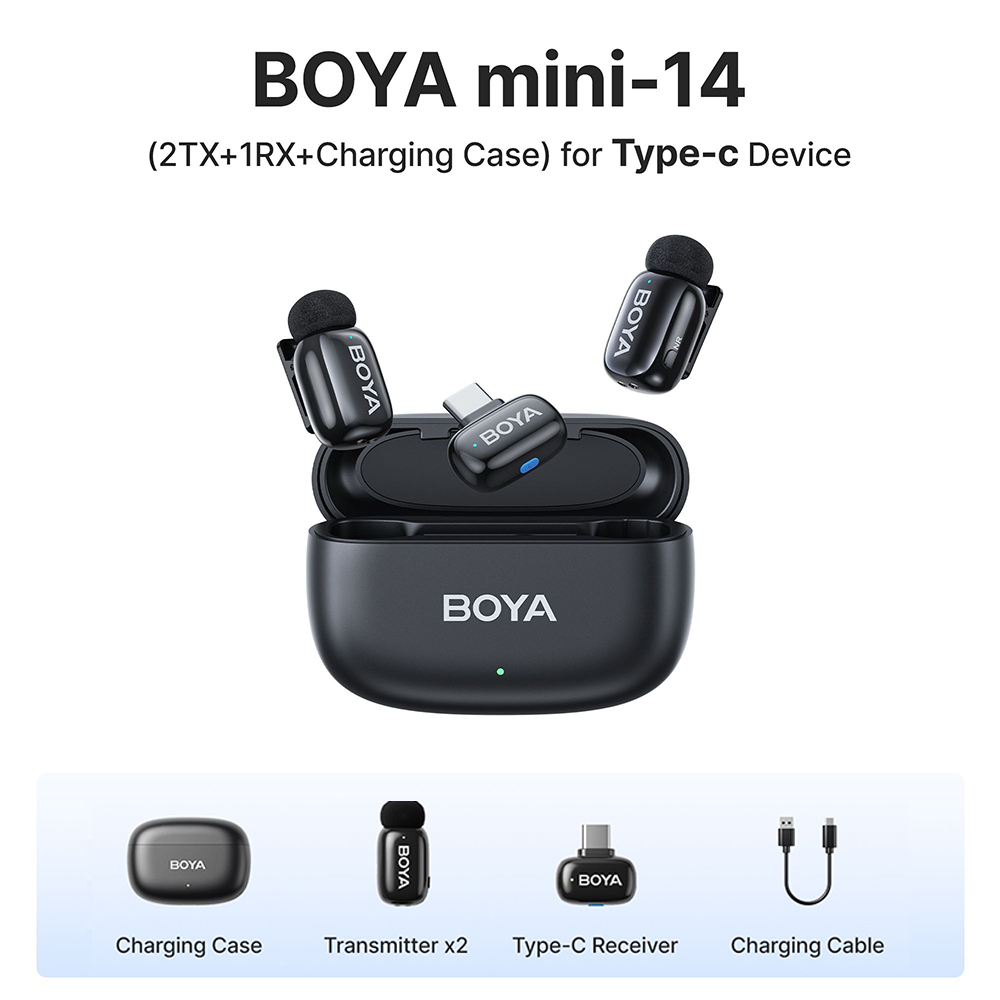 BOYA BOYA MINI-14 USB C LAPLA BLACK BLACK