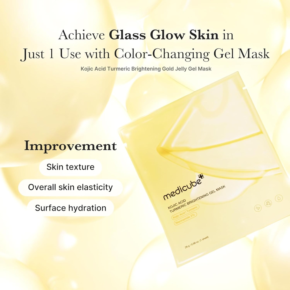 Medicube Kojic Acid Brightening Gel Mask, Turmeric