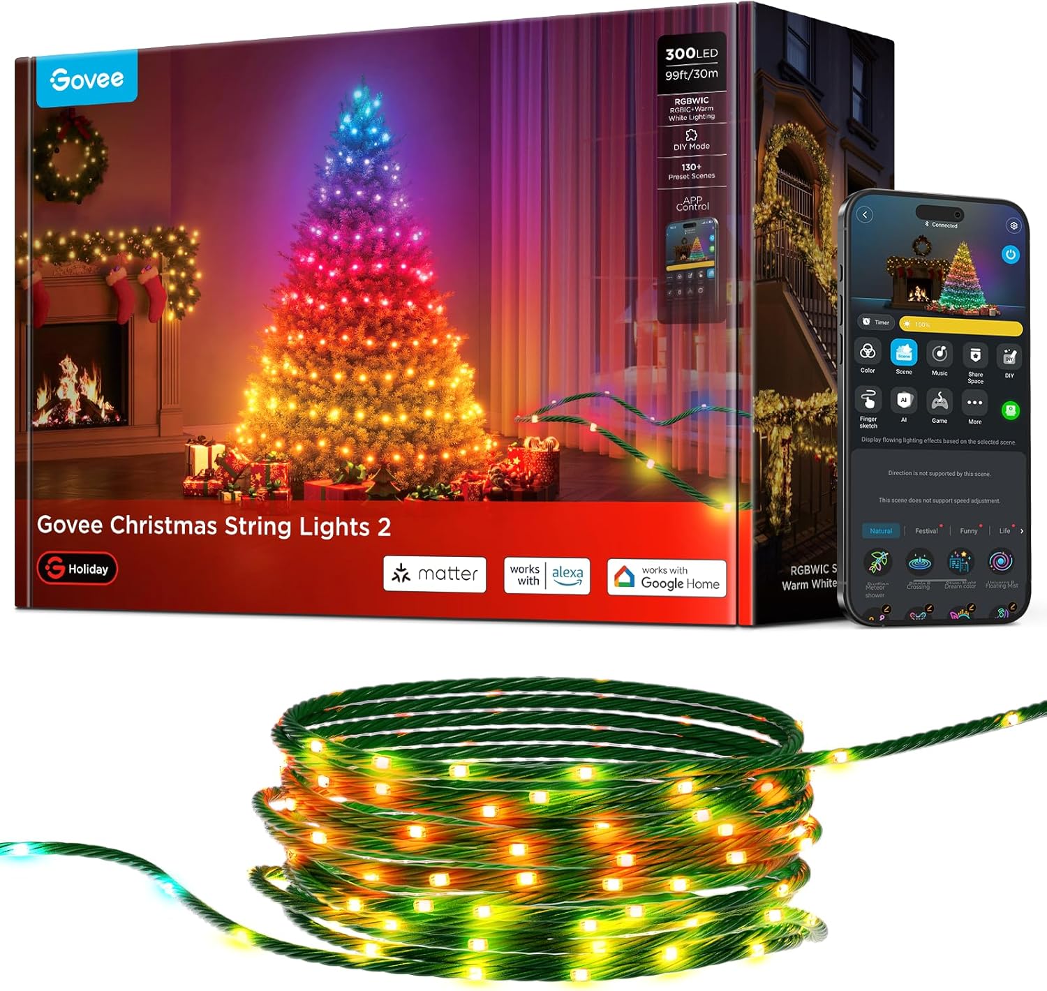 GOVEE CHRISTMAS SPARKLE STRING LIGHTS