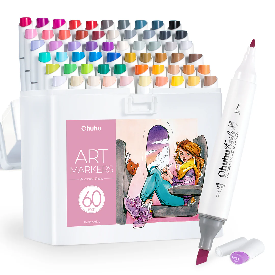 MARKERS SET 60 COLORS
