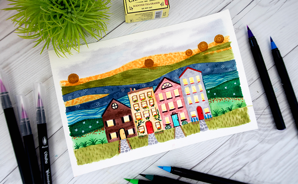 24-COLOR BRUSH MARKERS