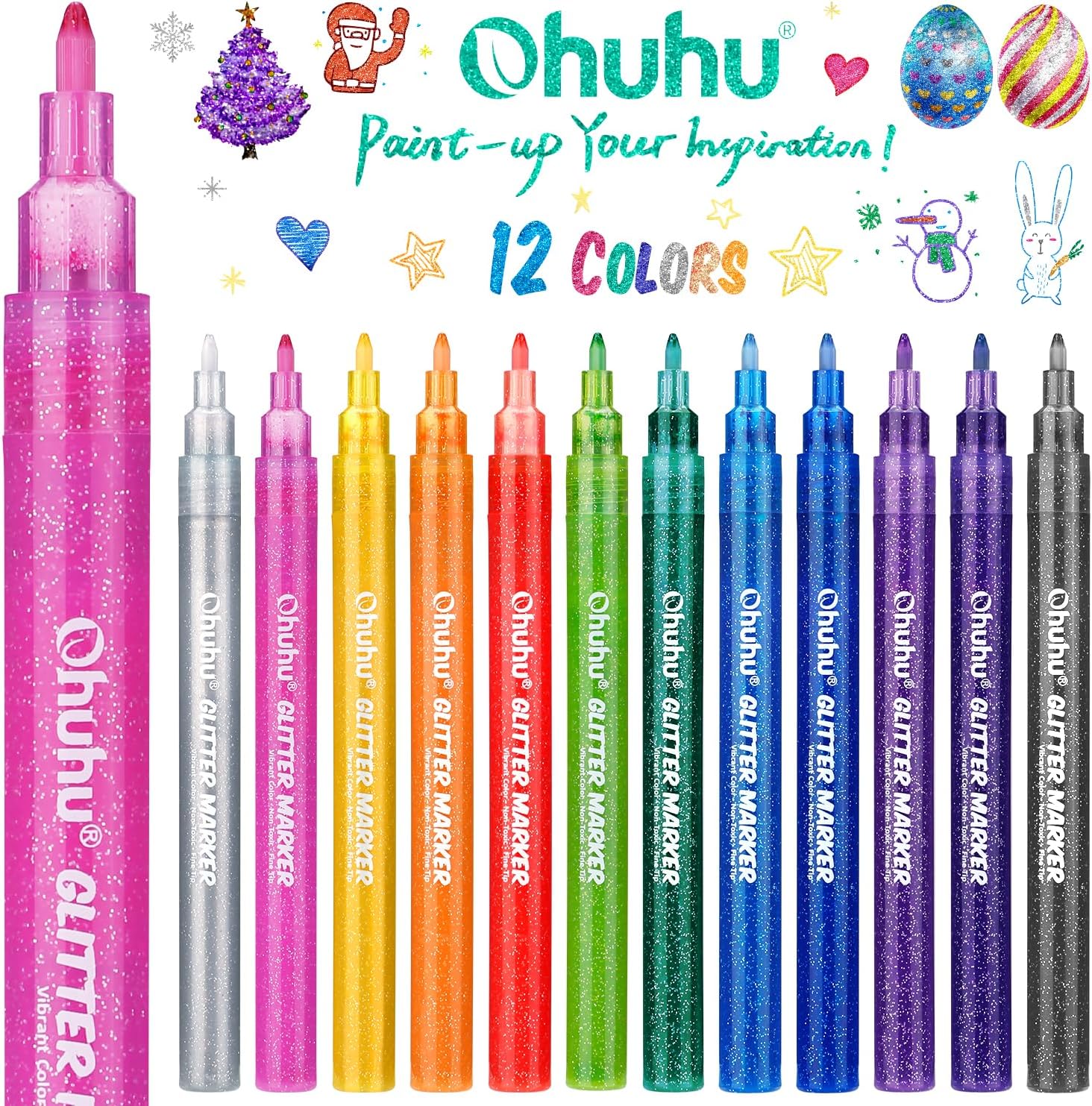 GLITTER METALLIC MARKER PENS