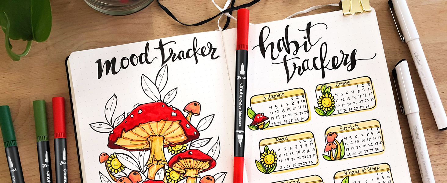 100-COLOR BRUSH & FINELINER PENS