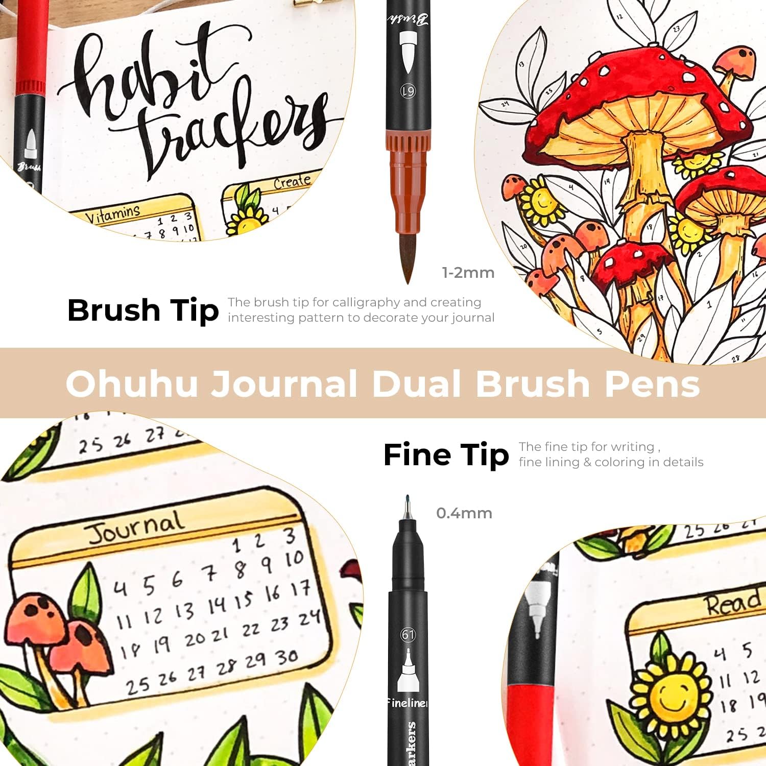 100-COLOR BRUSH & FINELINER PENS