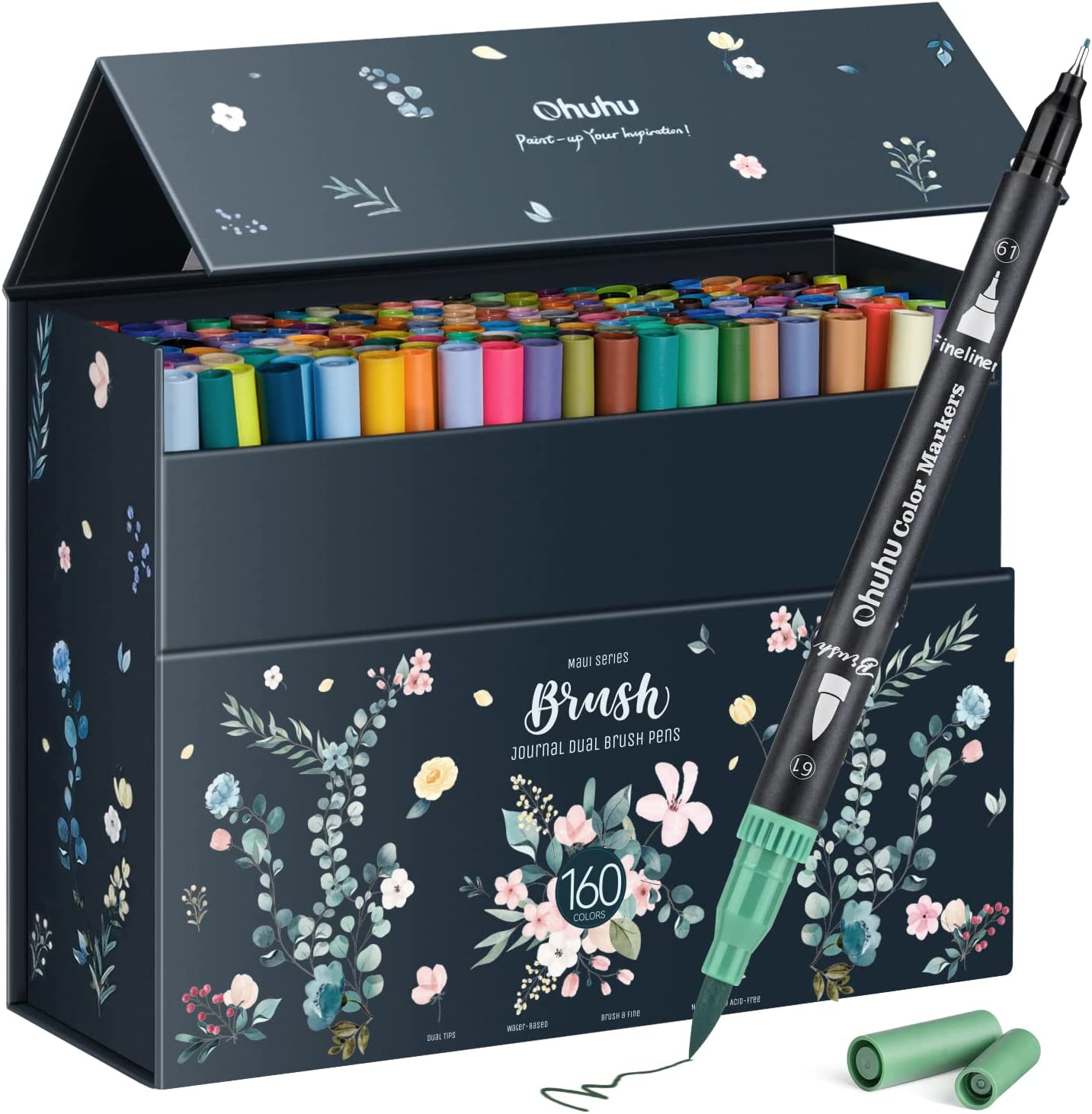 160-COLOR BRUSH & FINELINER PENS