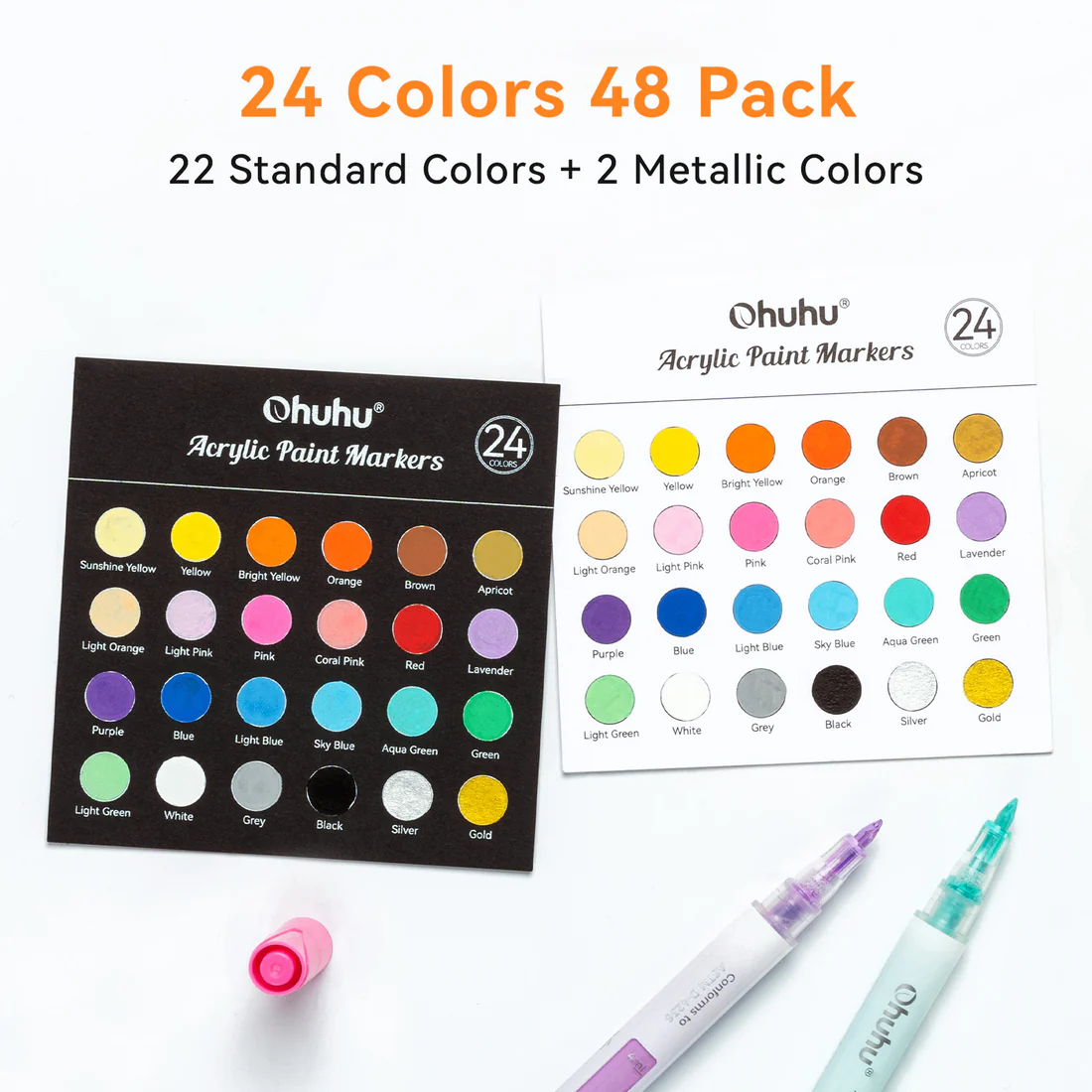 24-COLOR WASHABLE MARKERS
