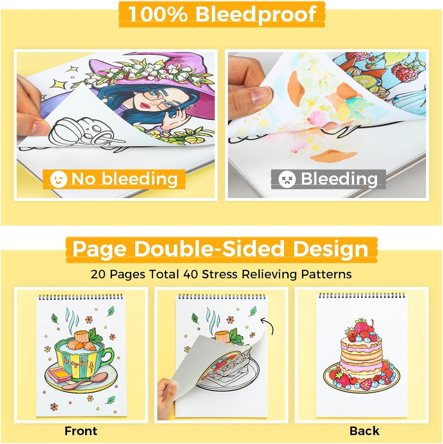 COLORING BOOK SET - 40 SHEETS