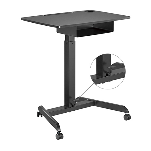 Height Adjustable Mobile Workstation With Drawer
